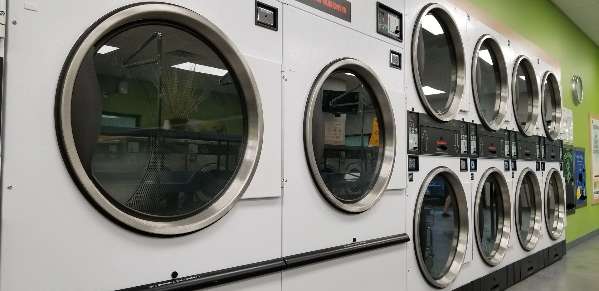 Sioux Falls laundromat dryers at Uptown Laundry